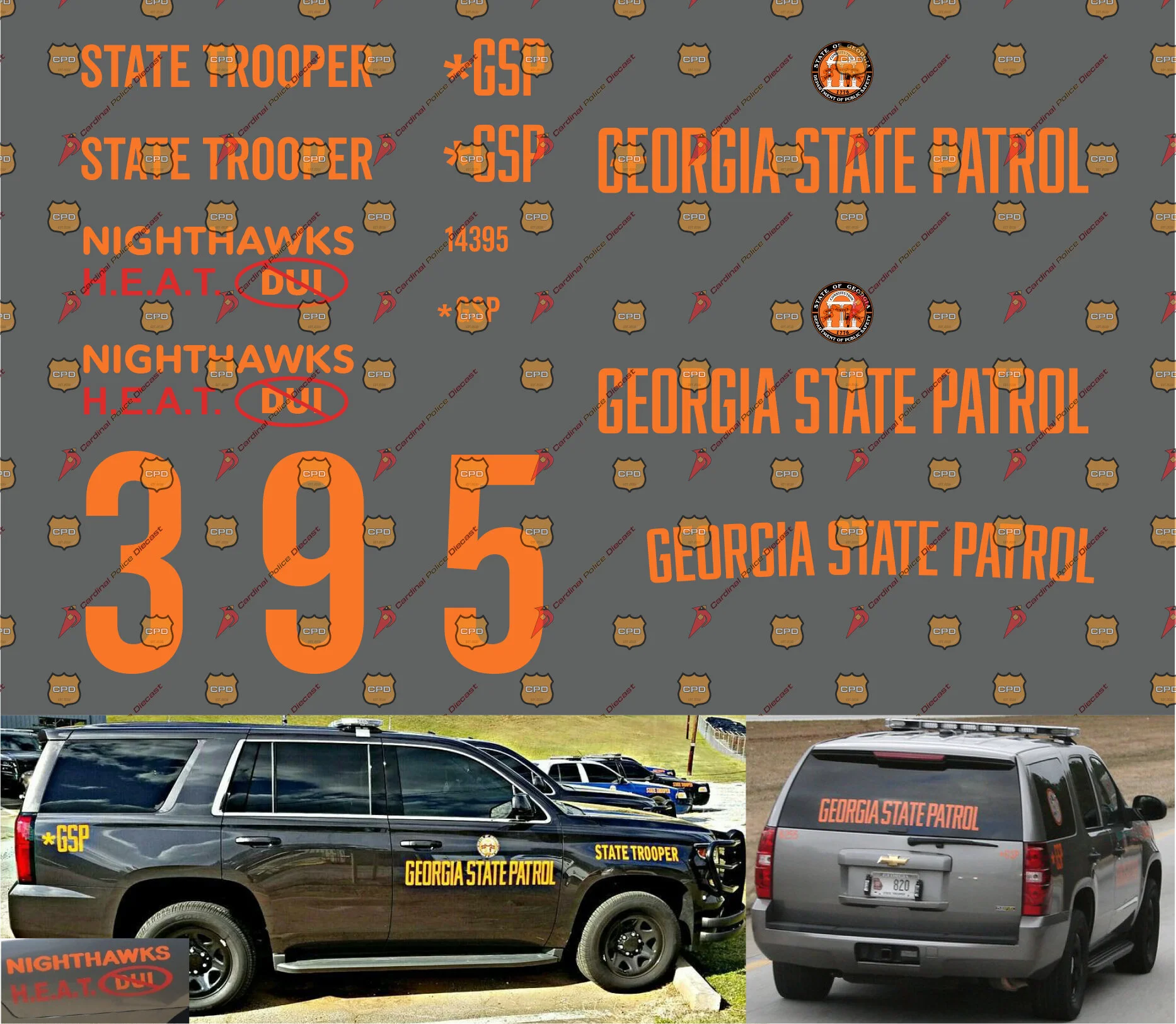 1/32 — Decals Store — Cardinal Police Diecast